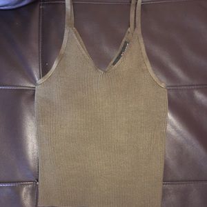 Olive green tank top